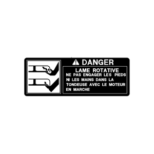 M91045: Safety Label, Blade Contact