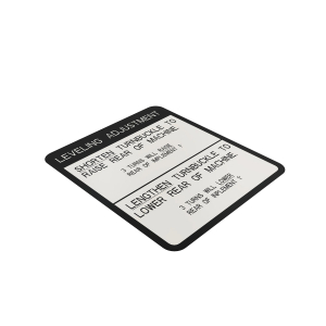 N237002: Leveling Instruction Label