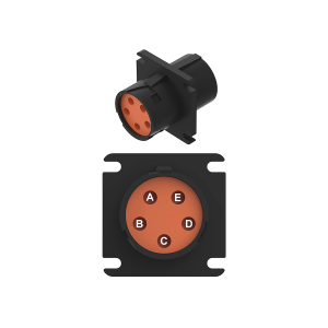 N282067: Gray Electrical Connector Assembly, 5 Cavities