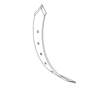 N181913: Concave Twisted Double Point Shovel, Left Side