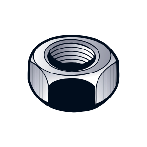 W38134: Hexagonal Lock Nut, 1"